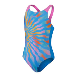 Speedo Toddler Girls Digital Placement Swimsuit - Blue – Out There Surf